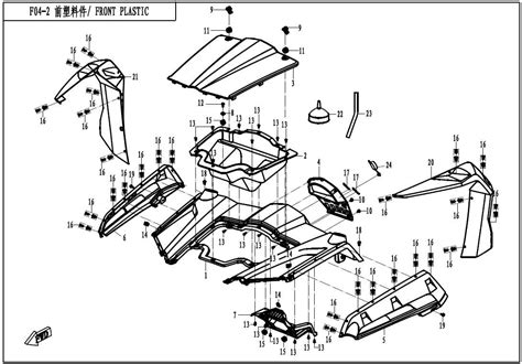 Cfmoto F Front Plastic Sherco