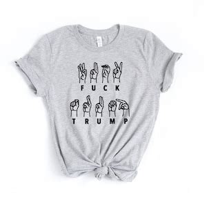 Fuck Trump Sign Language Svg Dxf Png File For Cricut Silhouette Or Print On Demand Etsy