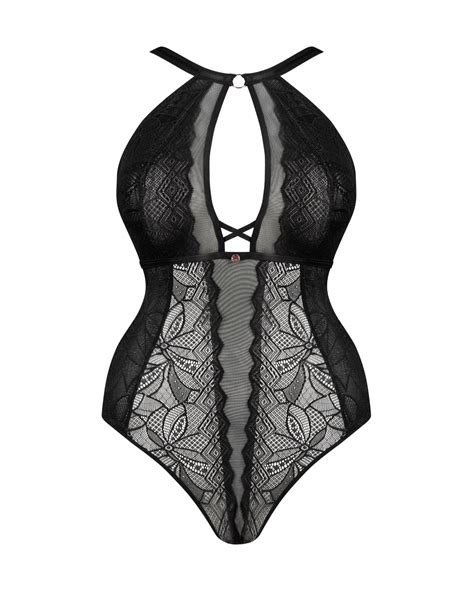 Opulence Stretch Lace Body Black TKD Lingerie