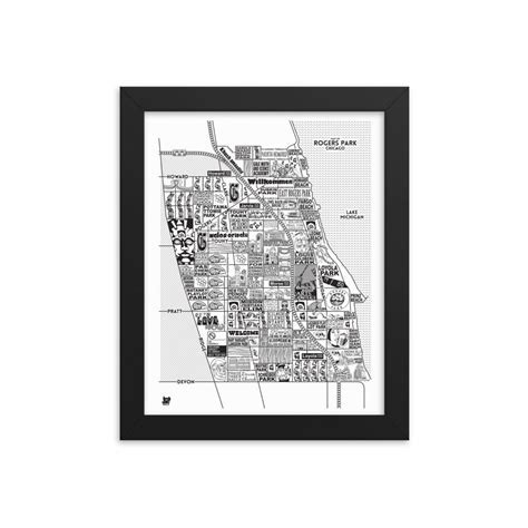 Rogers Park Map Chicago Art Prints For Sale — Joe Mills Illustration