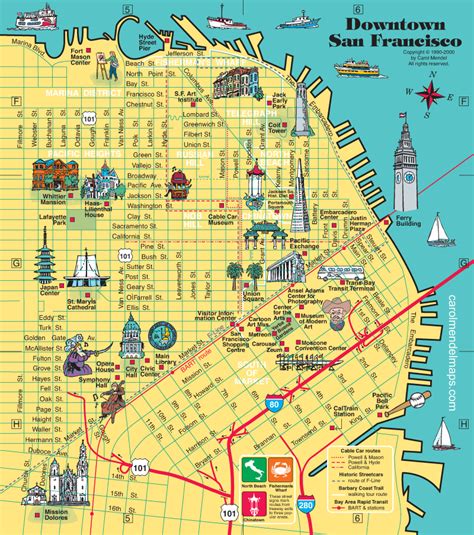 illustrated maps   san francisco bay area map