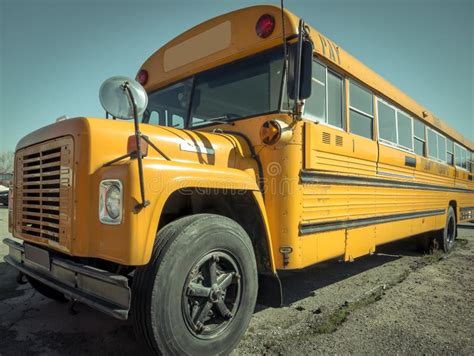 Vintage Yellow School Bus Stock Image Image Of Blur 175691061
