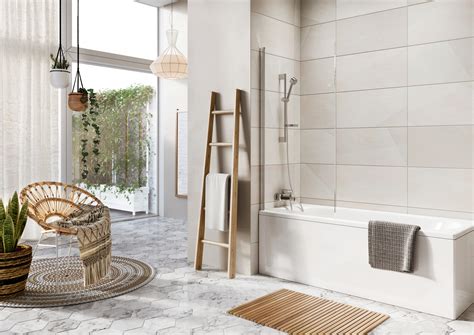 Thalia Single Panel Bath Screen Scudo Bathrooms