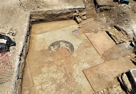 Archaeologists Discover Rare Pebbled Mosaic Featuring Naked Satyrs