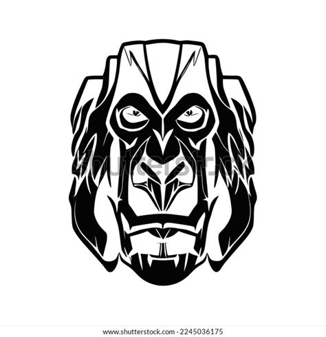 Simpe Vector Ape Icon Flat Cartoon Stock Vector Royalty Free