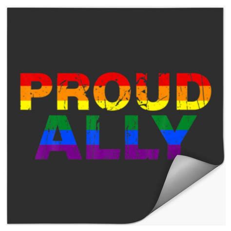 Proud Ally Lgbtq Lesbian Gay Bisexual Trans Pan Qu Stickers Sold By Dormant Appetizer Sku