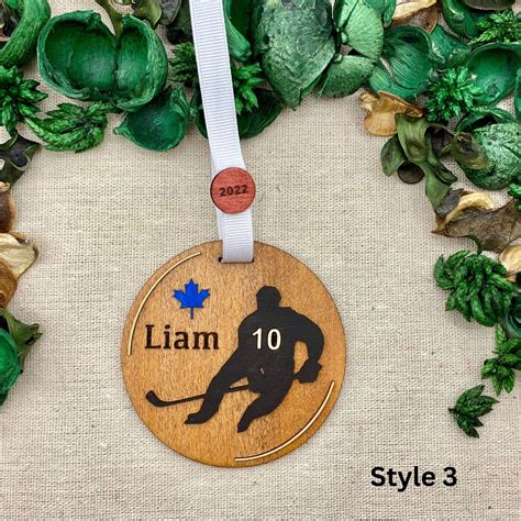 Hockey Ornaments, Personalized Christmas Hockey Ornament, Customized ...