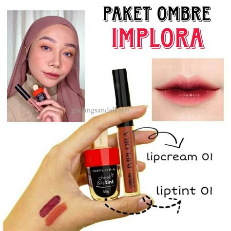 Jual Bpom Paket Ombre Liptin Vampir Blood Lip Cream Dusky Nude Ombrelips Implora Shopee