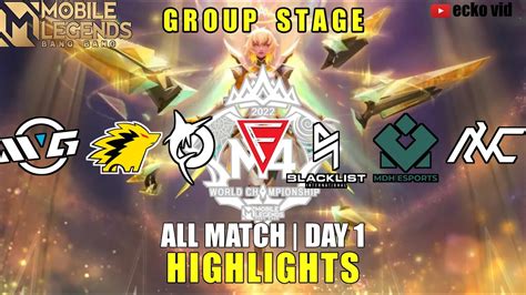 HIGHLIGHTS ALL MATCH DAY 1 GROUP STAGE M4 WORLD CHAMPIONSHIP MOBILE