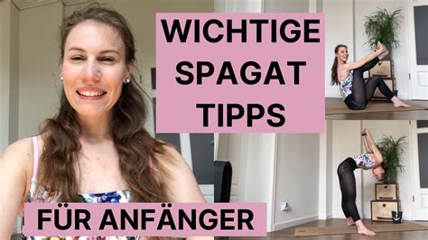 Spagat lernen Wichtige Tipps für Anfänger Follow Along YouTube