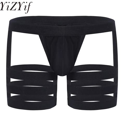 YiZYiF Fashion Sexy Mens Bikini G String Thong Underwear With Cock