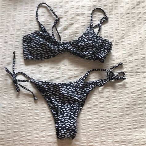 Swim Black And White Bikini Poshmark