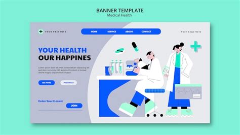 Free Psd Flat Design Medical Health Invitation Template