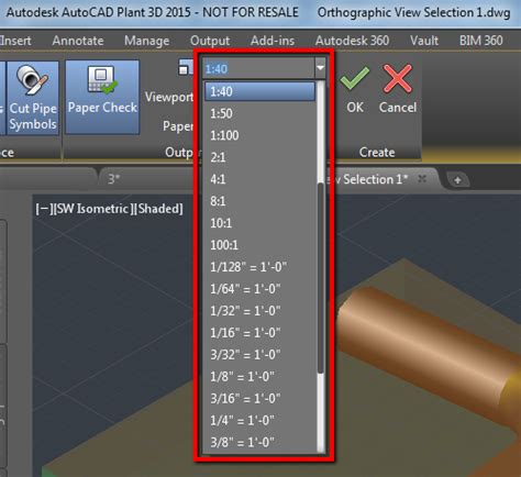 AutoCAD Plant 3D에서 사용자 축척으로 직교 뷰를 작성하는 방법