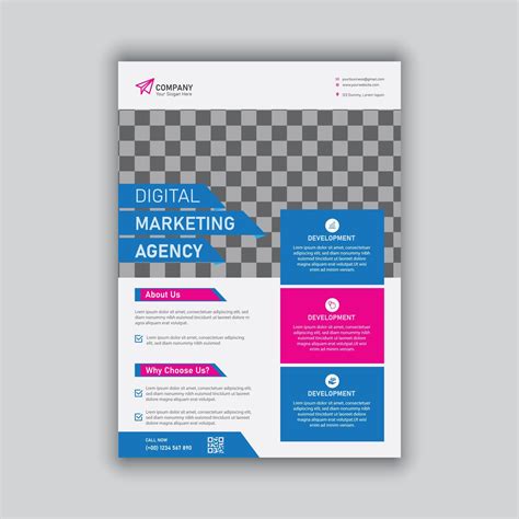 Digital marketing agency flyer design, Digital Marketing Agency Social
