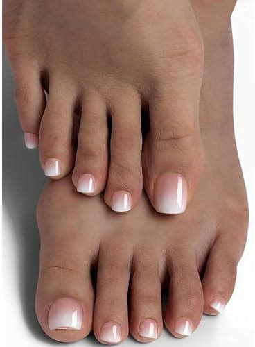 Amazon Pcs Nude Press On Toenails Shanrun Toe Press On Nails Fake Nails French Gel X
