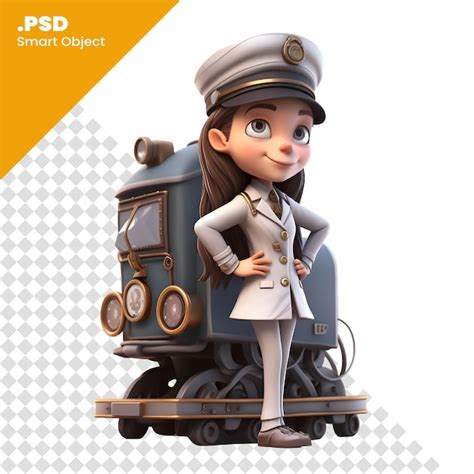 Illustration D D Un Conducteur De Train De Dessin Anim Mignon Avec