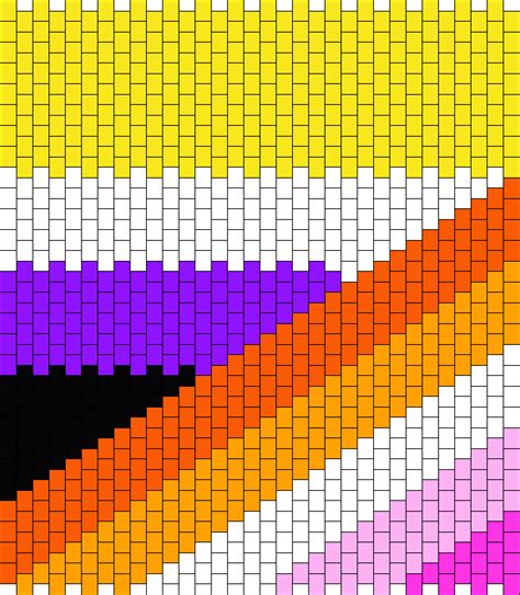 Non Binary Lesbian Pride Kandi Pony Bead Patterns Misc Kandi Patterns