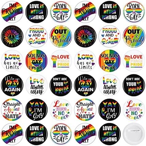 Amazon Kigeli 150 Pcs Gay Pride Pins Rainbow LGBTQ Pronoun Button