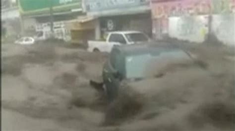 Severe Floods Sweep Cars Away In Central Mexico World News Sky News