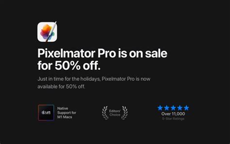 Pixelmator Pro goes half price in a holiday sale