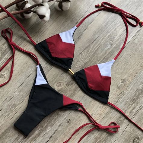 Maillot De Bain Femmes Sexy Bikini Natation Ensemble Tampon Chaud Maillot De Bain De Sport