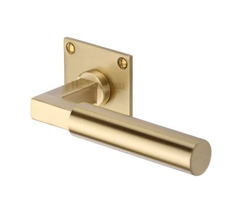 Heritage Brass Bauhaus Door Handles Satin Square