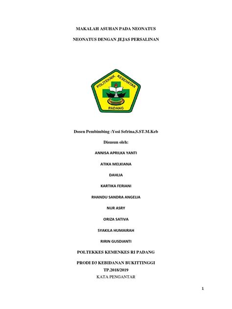 Makalah Jejas Persalinan Pdf