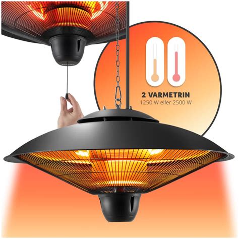 Varmelampe Solaris Orbit, 2 effektniveauer, 1250 og 2500 W, høj ...