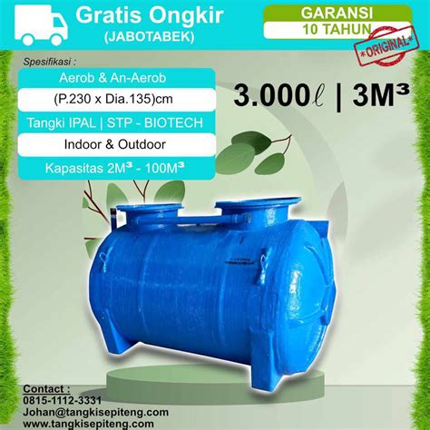 Jual Tangki Ipal Liter M Tangki Biotech Shopee Indonesia