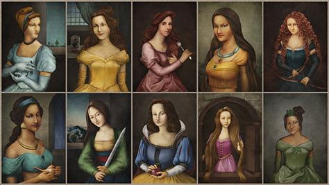 Disney Princesses in Renaissance on Behance