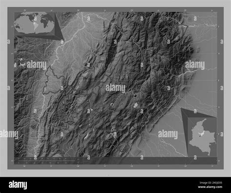 boyaca department  colombia grayscale elevation map  lakes