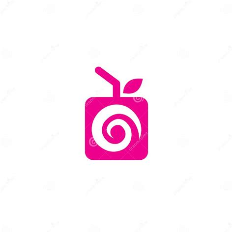 Juice Logo Symbol Simple Fruit Juice Logo Stock Vector Illustration