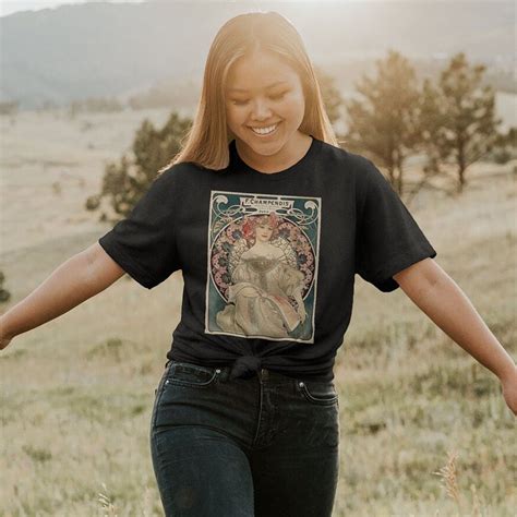 Alphonse Mucha Champenois Art Nouveau Unisex Jersey Short Sleeve Tee Etsy