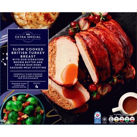 ASDA Extra Special Slow Cooked British Turkey Breast 910g Compare