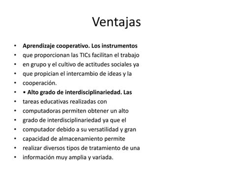 Ventajas Y Desventajas De Las Tics Ppt