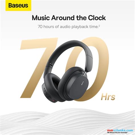 Baseus Bowie D05 Wireless Headphones Noice Reduction 70Hr Battery Grey