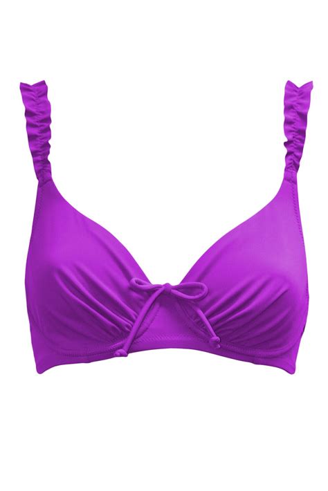 Ocean Breeze Underwired Non Padded Bikini Top In Ultraviolet Pour Moi
