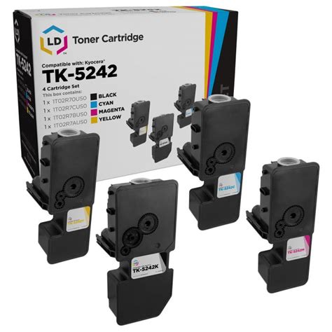 Kyocera TK 5242 BK C M Y Toners LD Products