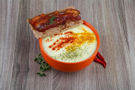 Cheese Soup Dish View 12893565 Stock Photo At Vecteezy
