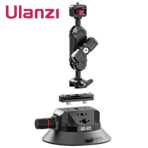 ULANZI SC 02 4 5 Suction Cup Mount Vacuum Pump NATO Magic Arm Ballhead