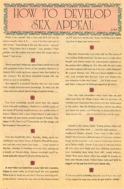 How To Develop Sex Appeal Sequential Crush