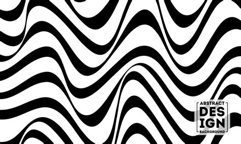 abstract background wave design black and white Vector illustration ...