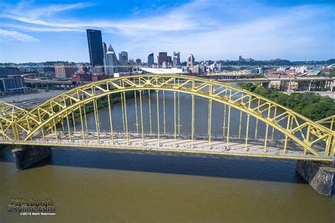The 16th Street Bridge Aerial With Downtown Pittsburgh Metroscenes