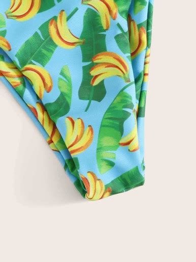 Banana Print High Cut Bikini Panty
