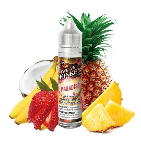 Paradise 50ml Shortfill E Liquid By Twelve Monkeys Oasis Free Next