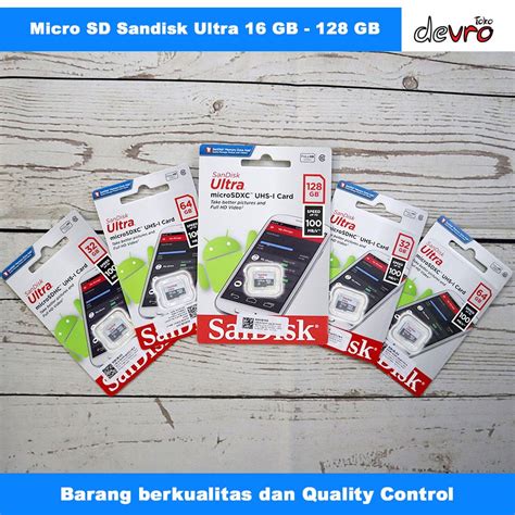 Jual Micro Sd Microsd Sandisk Ultra Microsdhc Card Uhs I Class Mb