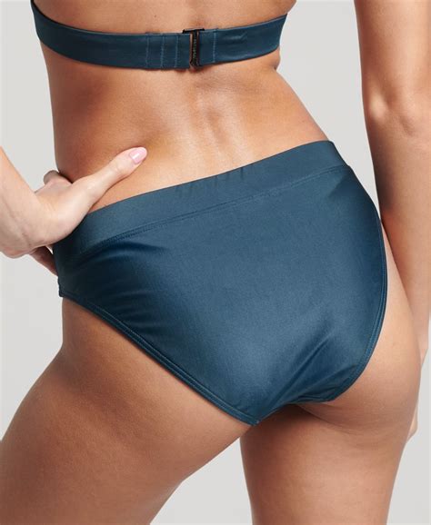 Femme Bas de bikini Mountain recyclé Bleu Bouteille Superdry FR