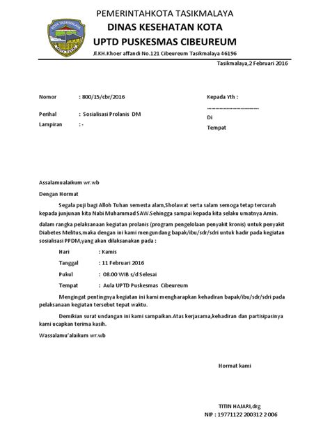 Surat Undangan Prolanis Pdf