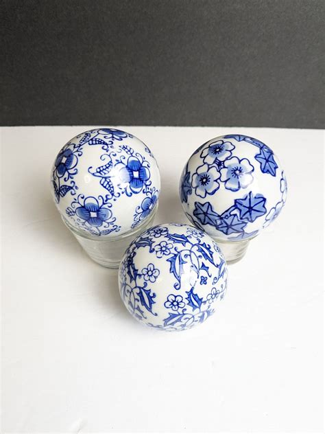 Vintage Decorative Ceramic Balls Made In China Etsy